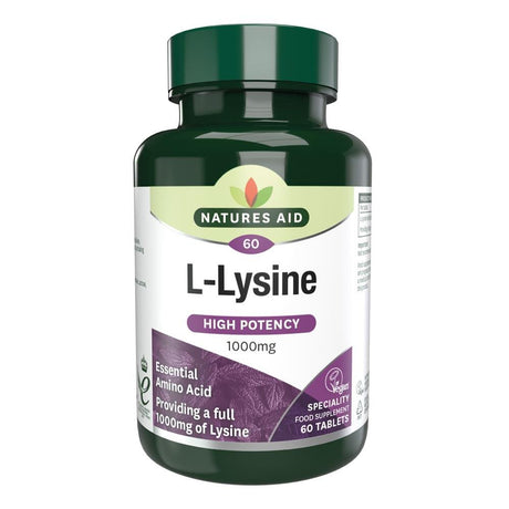 L - Lysine 1000mg 60 tablets - Greenlands Health Store