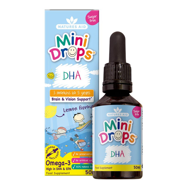 DHA Mini Drops for infants and children 50ml - Greenlands Health Store