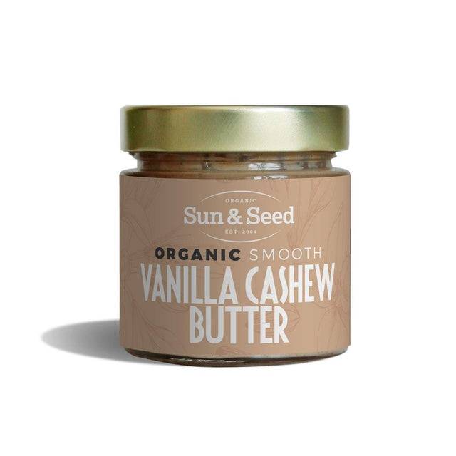 Sun and Seed Organic Raw Cashew & Vanilla Butter 200g - Greenlands Health Store