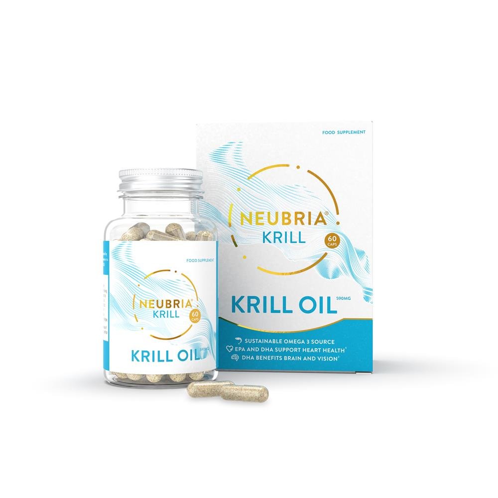 Krill Oil Omega - 3 Fish Gelatin 60 Capsules - Greenlands Health Store