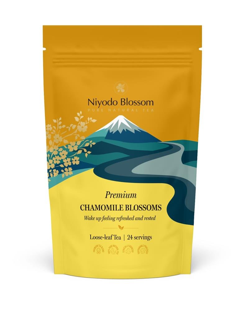 Premium Chamomile Blossoms Tea - Loose leaf - 24 servings. - Greenlands Health Store