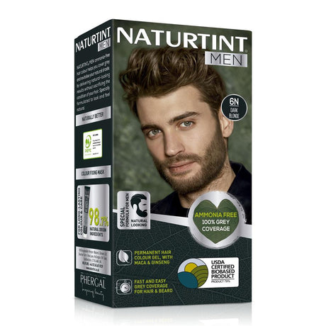 Naturtint Men Permanent Hair Colour Gel Dark Blonde 6N 170ml - Greenlands Health Store
