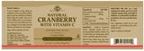 Solgar® Natural Cranberry with Vitamin C Vegetable Capsules - Pack of 60 - Greenlands Health Store