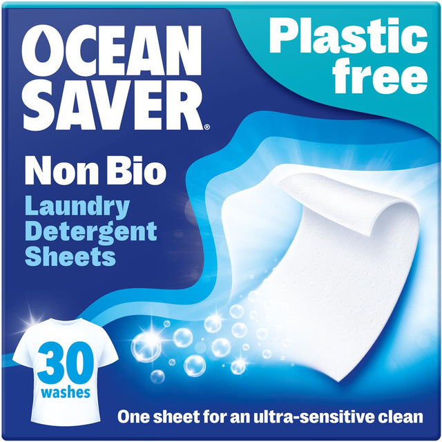 OceanSaver Non - Bio Laundry EcoSheets - 30 Pack - Greenlands Health Store