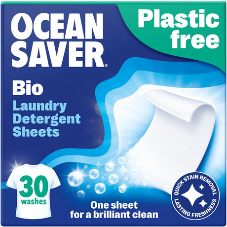 OceanSaver Non - Bio Laundry EcoSheets - 30 Pack - Greenlands Health Store