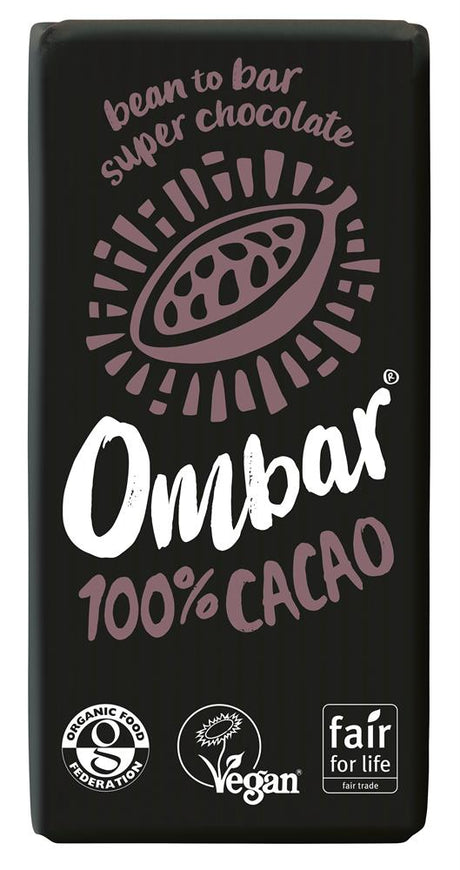 Ombar 100% Cacao 35g organic and vegan - Greenlands Health Store