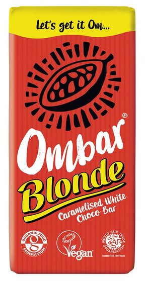 Ombar Blonde Caramelised White Choco Bar 70g - Greenlands Health Store