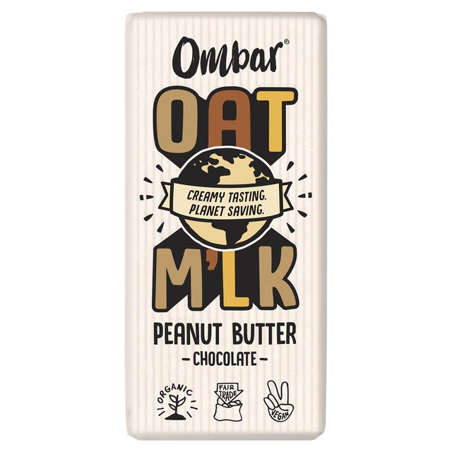 Ombar Oat M'lk Peanut Butter Chocolate Bar 70g - Greenlands Health Store