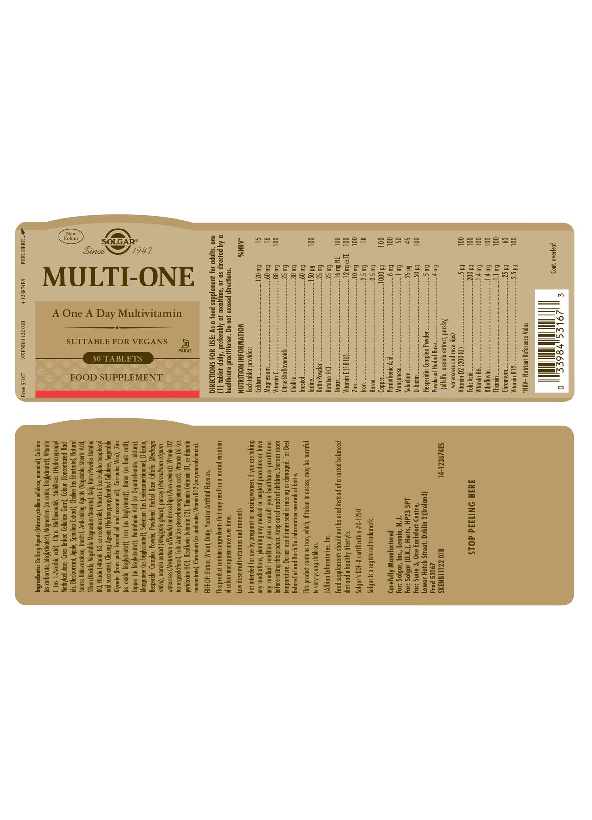 Solgar® Multi One - Greenlands Health Store
