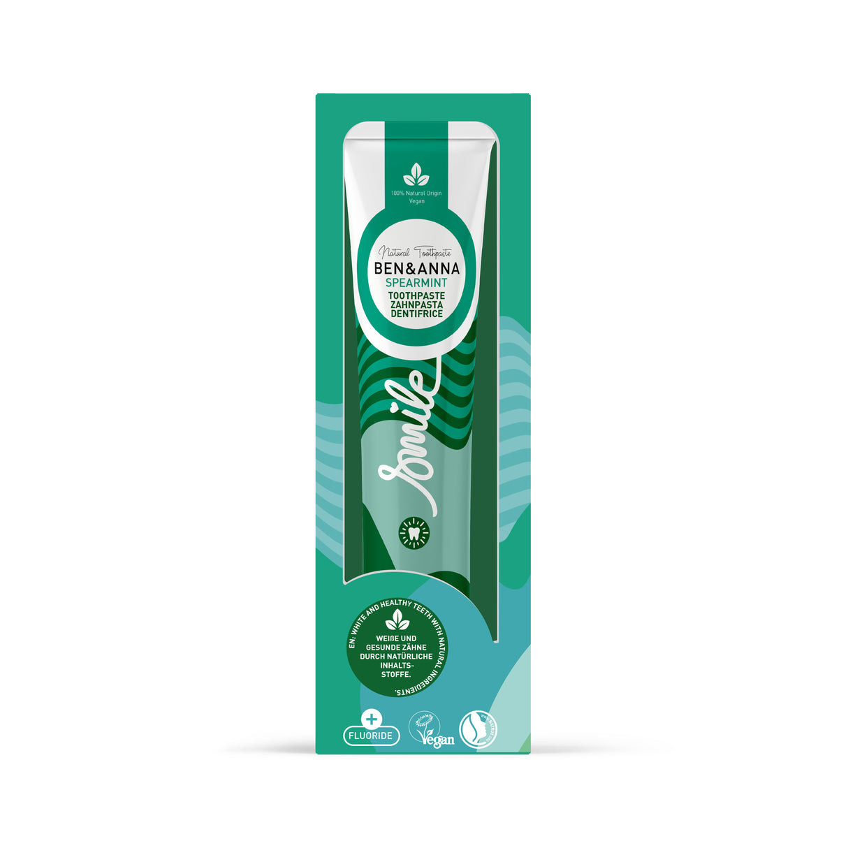 Ben & Anna Toothpaste (Tube) - Mint (with fluoride) - Greenlands Health Store