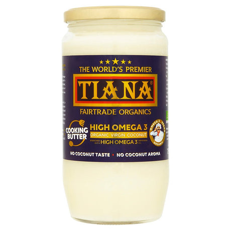 Tiana High Omega 3 Coconut Butter 750ml - Greenlands Health Store