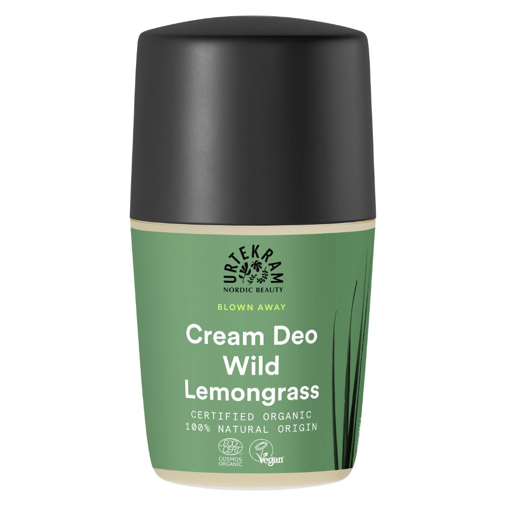 Urtekram Wild Lemongrass Deodorant Roll On 50ml. Organic - Greenlands Health Store