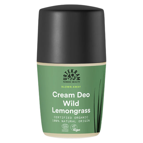 Urtekram Wild Lemongrass Deodorant Roll On 50ml. Organic - Greenlands Health Store