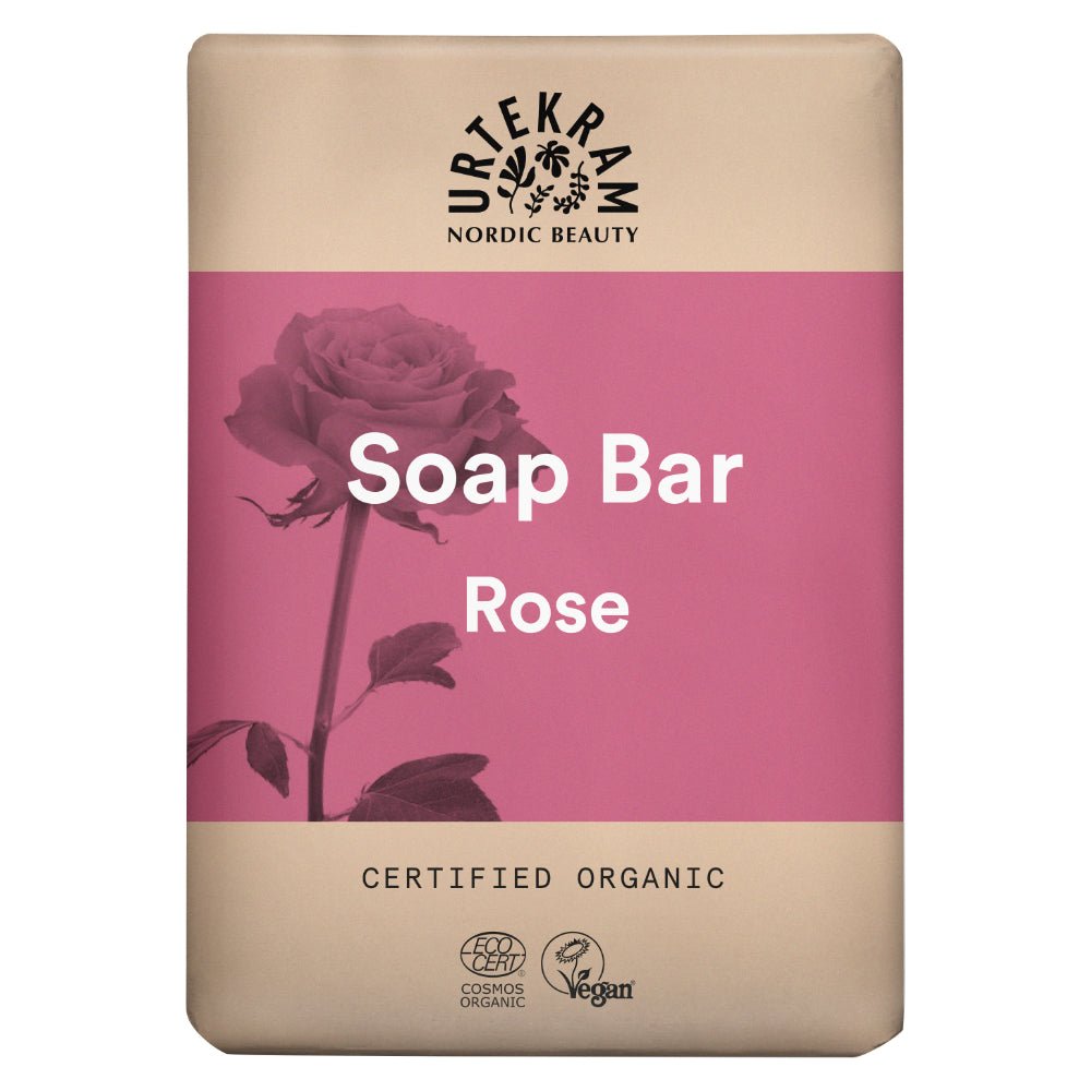 Urtekram Rose bar soap 100g Organic - Greenlands Health Store