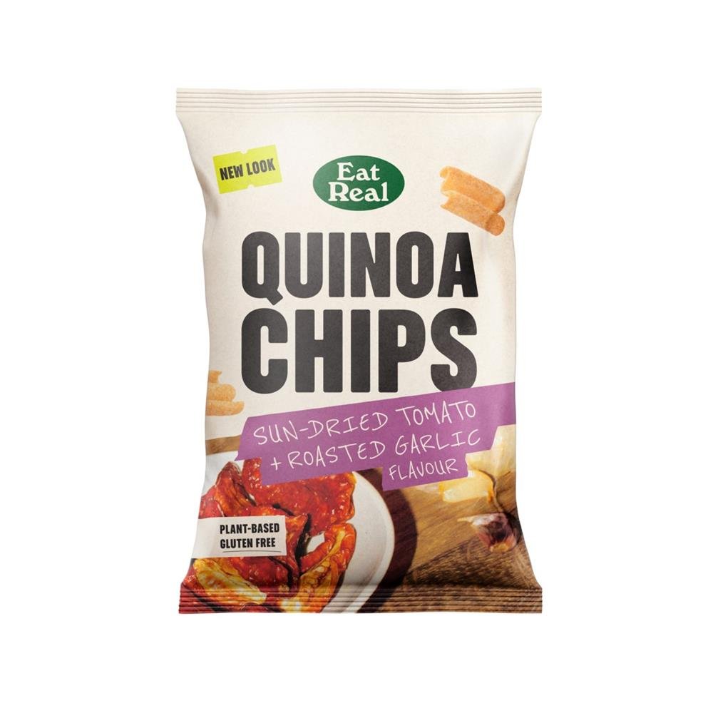 Eat Real Quinoa Chips Sundried Tomato Roasted garlic 90g - Greenlands Health Store