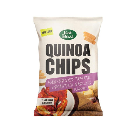 Eat Real Quinoa Chips Sundried Tomato Roasted garlic 90g - Greenlands Health Store
