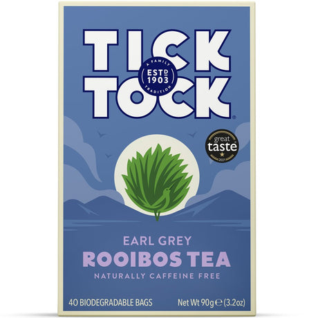 Tick Tock Rooibos Earl Grey 40 tea bags - Greenlands Health Store