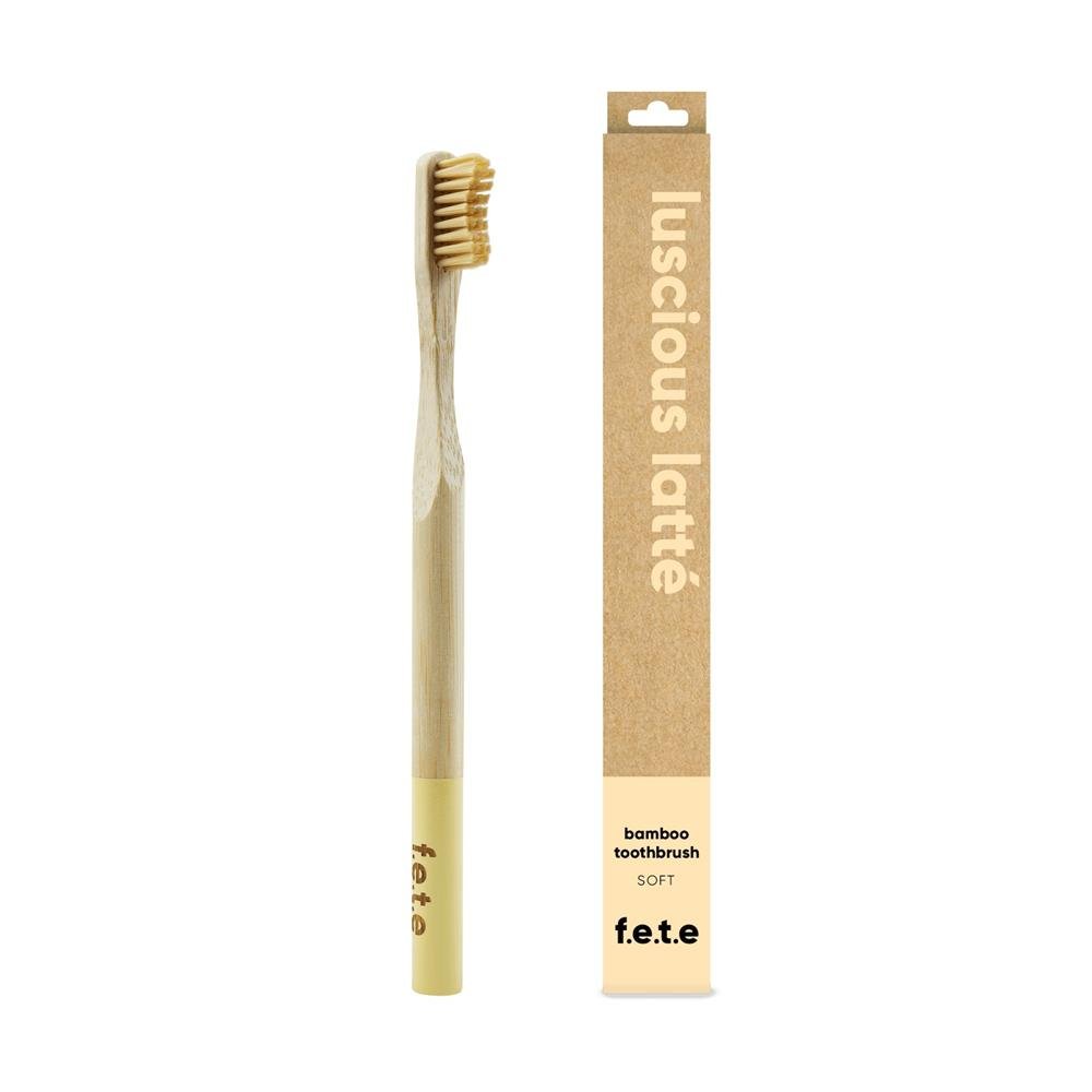 Bamboo toothbrushes Luscious Latte - Beige Soft - Greenlands Health Store