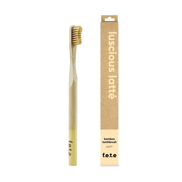 Bamboo toothbrushes Luscious Latte - Beige Soft - Greenlands Health Store