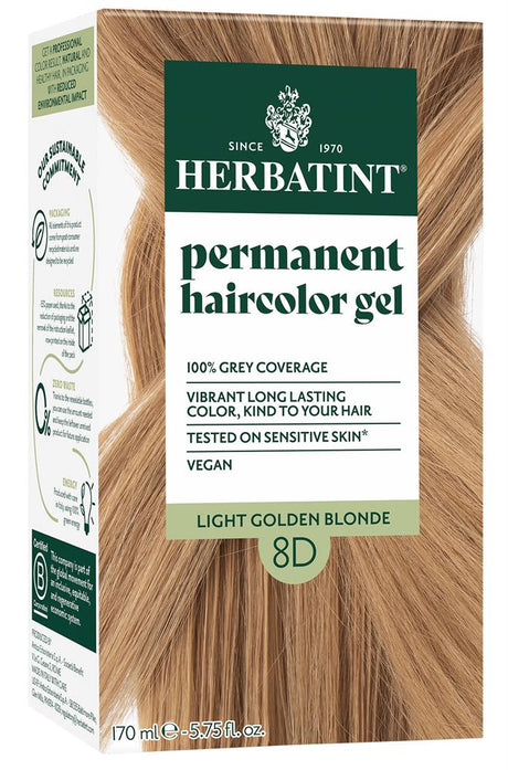 Light Golden Blonde Ammonia Free hair Colour 8D 170ml - Greenlands Health Store