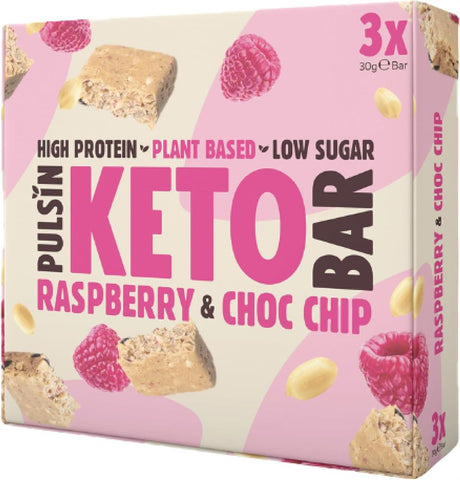 Keto Raspberry & Choc Chip Multipack 3x30g - Greenlands Health Store