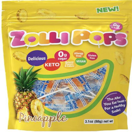 Pineapple Sugar Free Lollipop Pouch 80g - Greenlands Health Store