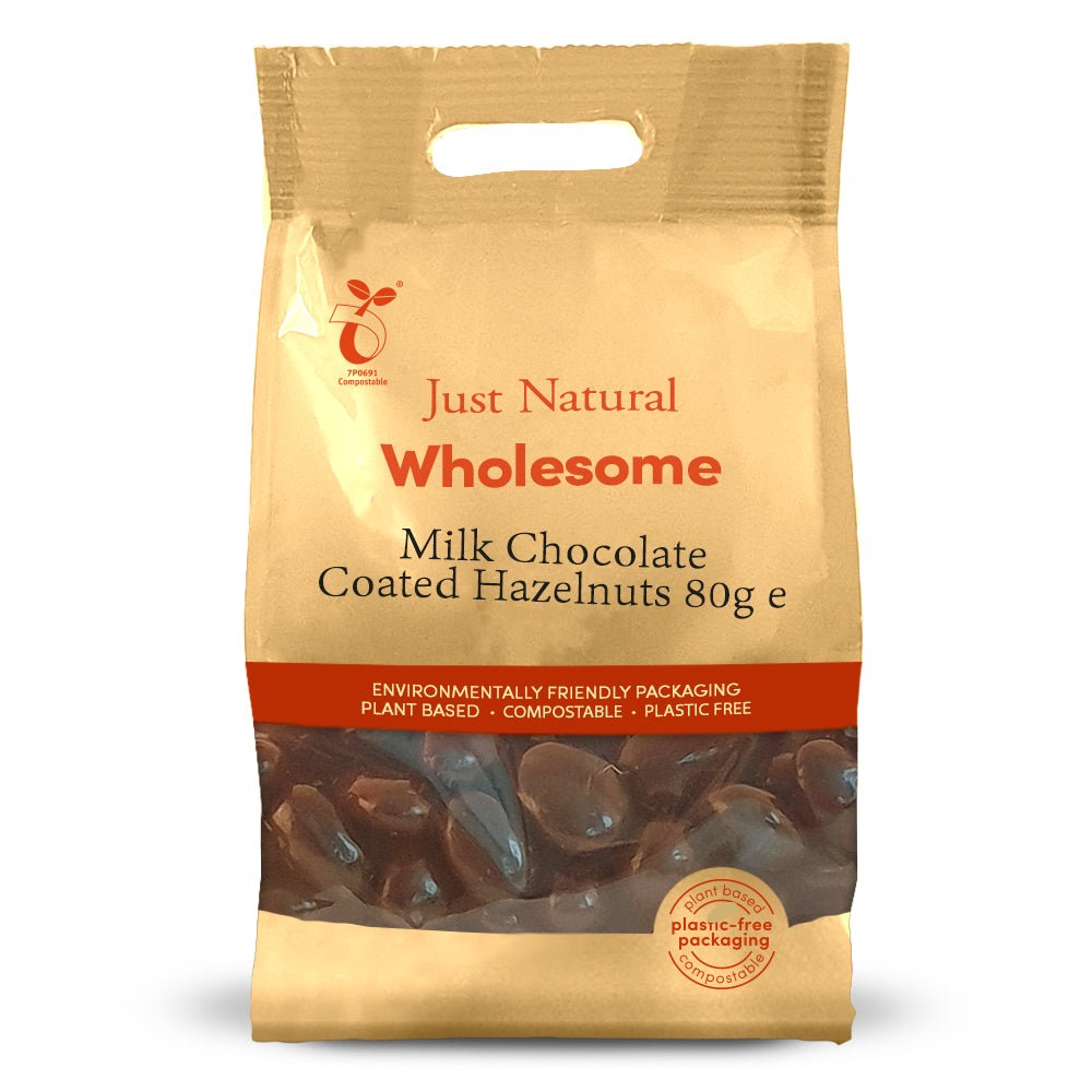 Milk Chocolate Coated Hazelnuts 80g - Greenlands Health Store
