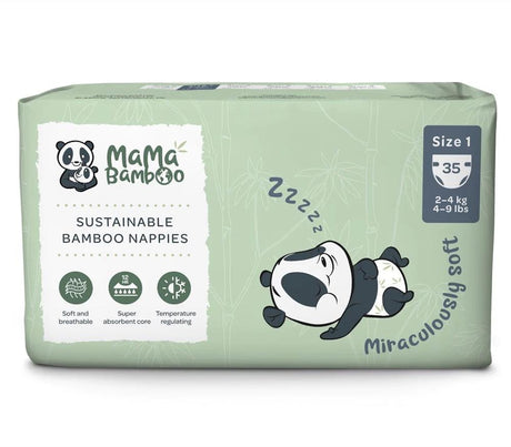 Mama Bamboo Eco Nappies - Size 1 (Newborn) 850g - Greenlands Health Store