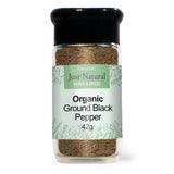 Organic Ground Black Pepper (Glass Jar) 42g - Greenlands Health Store