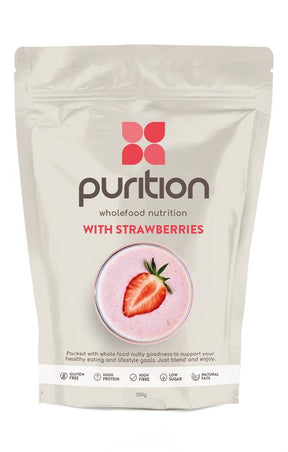 Purition Wholefood Nutrition with Strawberries 250g - Greenlands Health Store