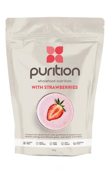 Purition Wholefood Nutrition with Strawberries 250g - Greenlands Health Store