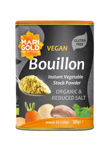 Marigold ORG Less Salt Veg Bouillon - Grey 500g - Greenlands Health Store