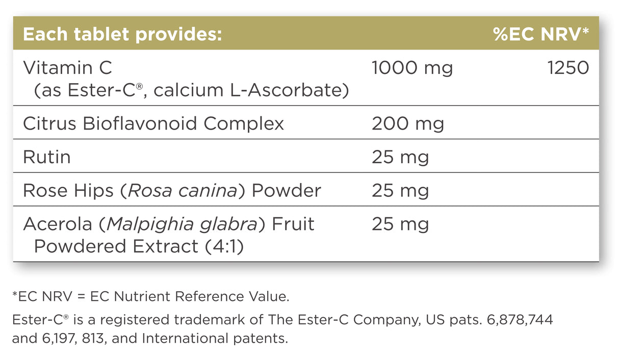 Solgar® Ester-C Plus 1000 mg Vitamin C Tablets - Greenlands Health Store