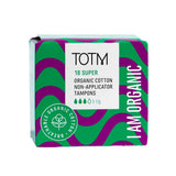 TOTM Organic Tampons - Non - App Super 18 Per Box Case of 24 - Greenlands Health Store