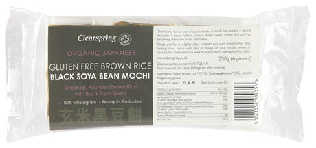Organic Japanese Brown Rice Black Soya Bean Mochi 250g - Greenlands Health Store