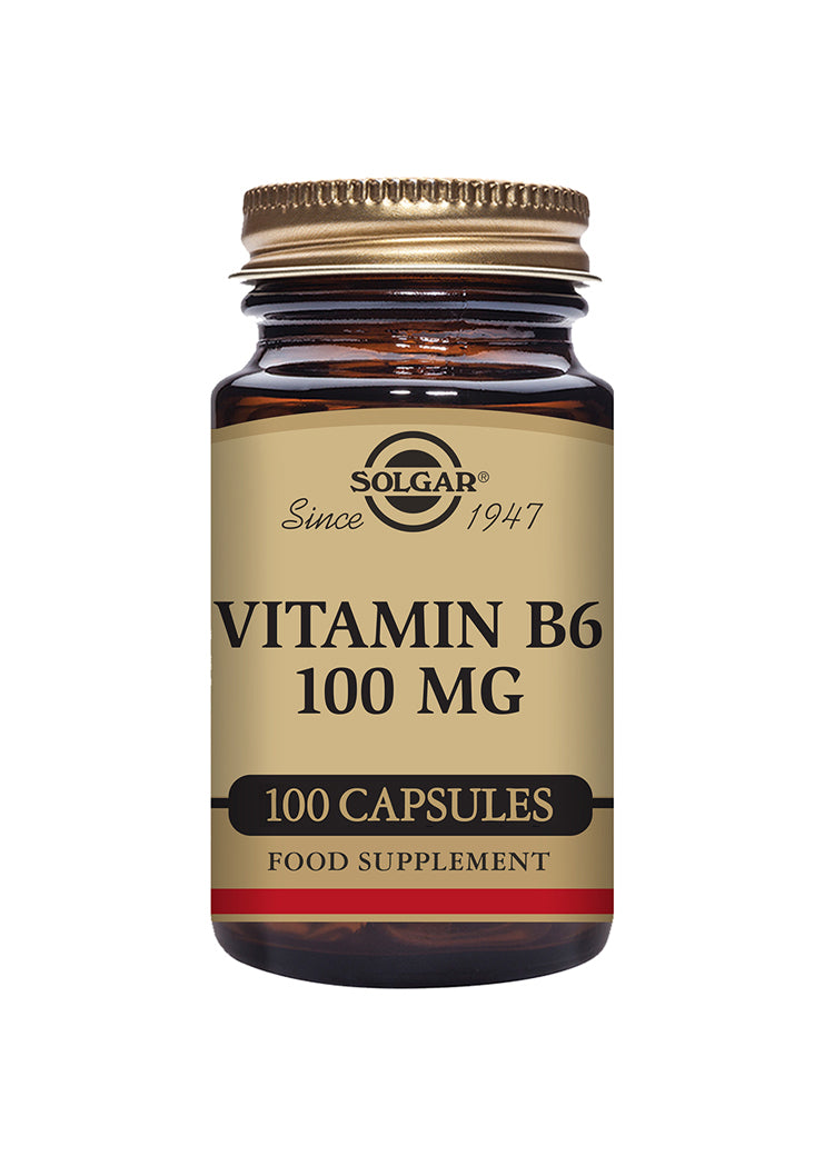 Solgar® Vitamin B6 100 mg Vegetable Capsules - Pack of 100 - Greenlands Health Store