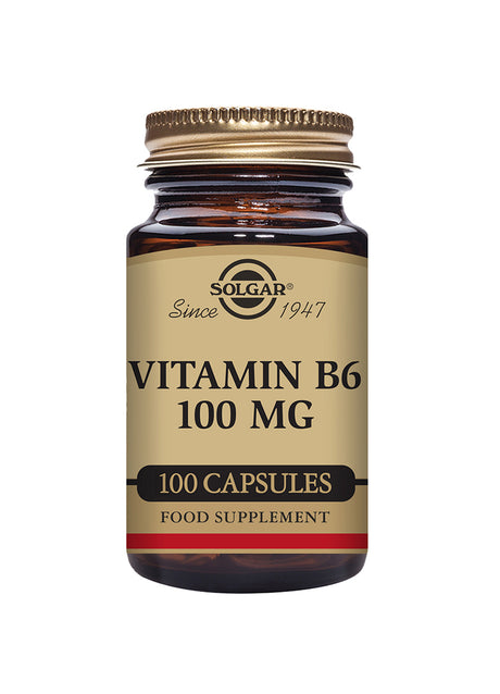 Solgar® Vitamin B6 100 mg Vegetable Capsules - Pack of 100 - Greenlands Health Store