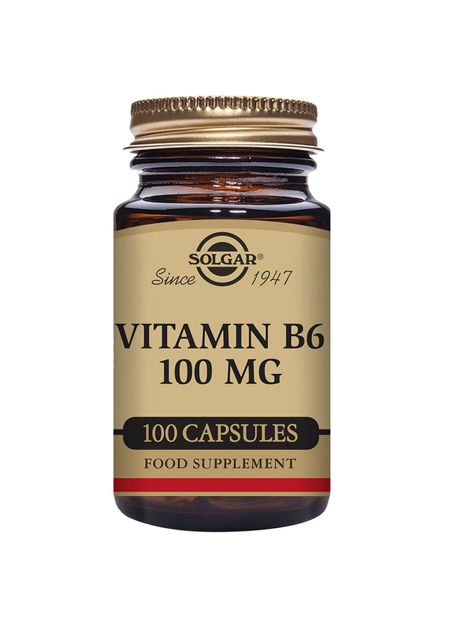 Solgar® Vitamin B6 100 mg Vegetable Capsules - Pack of 100 - Greenlands Health Store