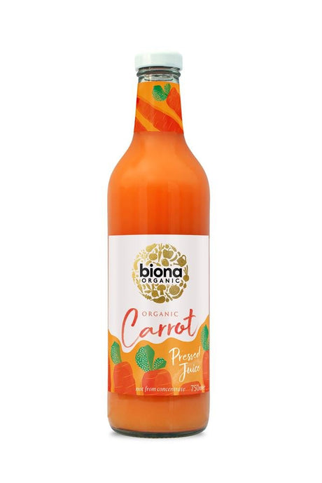 Organic Carrot Juice - Pressed 750ml - Greenlands Health Store