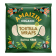Amaizin Tortilla Wraps Extra Fibre Organic 240g Pack (6 pieces) - Greenlands Health Store