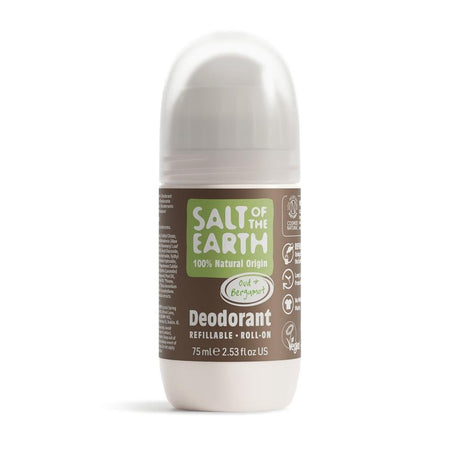 Salt of the Earth Oud & Bergamot Refillable Roll on 75ml - Greenlands Health Store