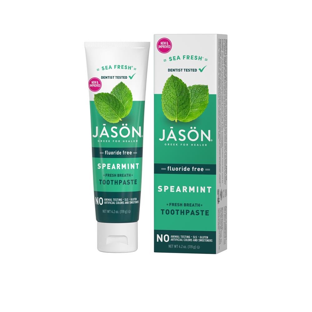 Sea Fresh Spearmint Fresh Breath Toothpaste Fluoride Free - 119g - Greenlands Health Store