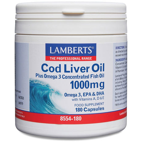 Cod Liver Oil 1000mg 180 capsule - Greenlands Health Store