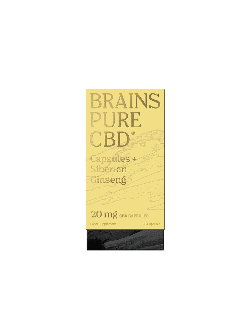 Brains Pure CBD + Ginseng 28 capsule - Greenlands Health Store