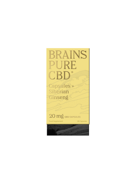 Brains Pure CBD + Ginseng 28 capsule - Greenlands Health Store