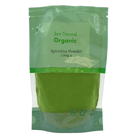 Just Natural Organic Spirulina Powder 100g - Greenlands Health Store