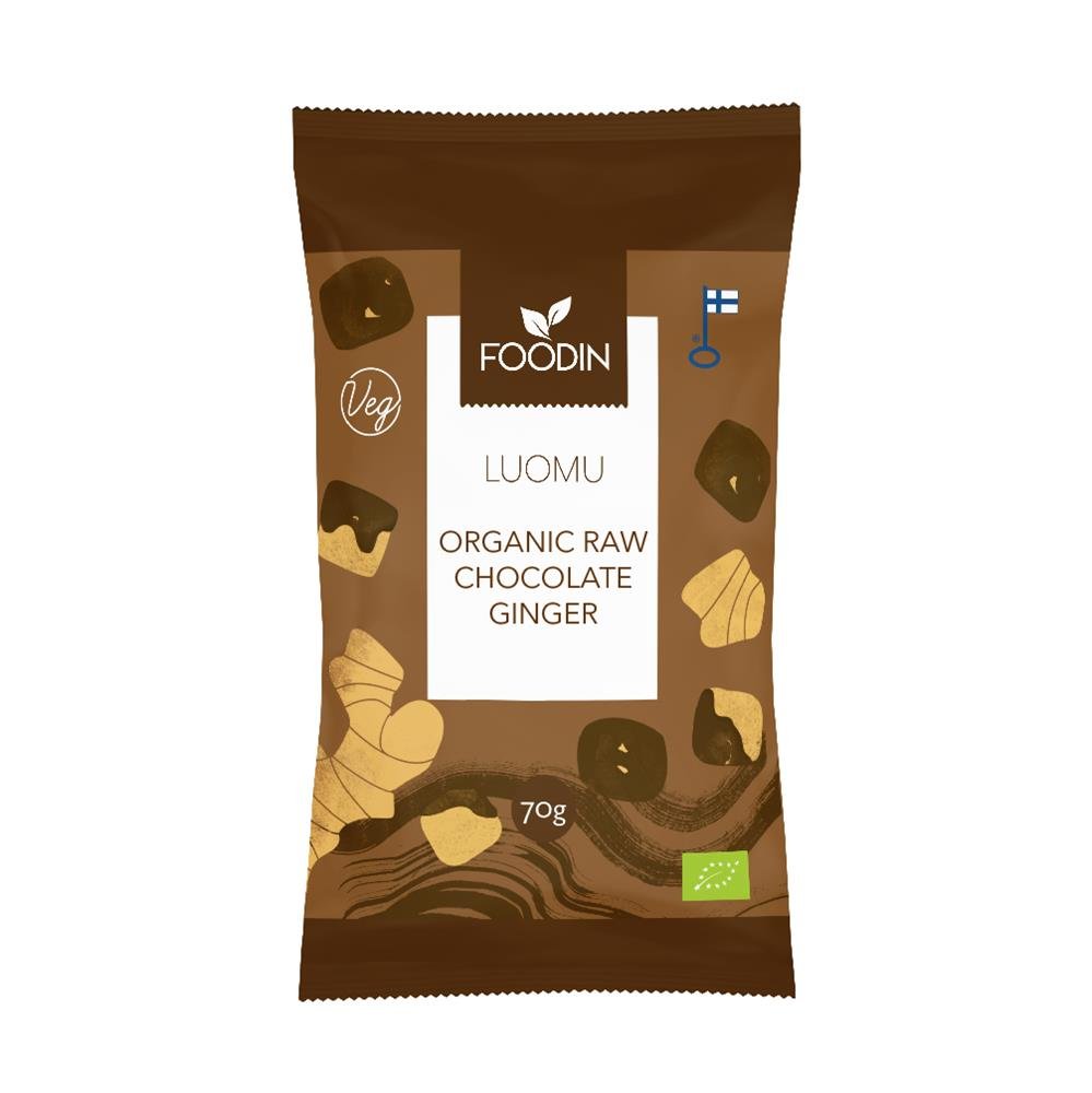 Organic Raw Chocolate Coated Ginger 70g - Greenlands Health Store