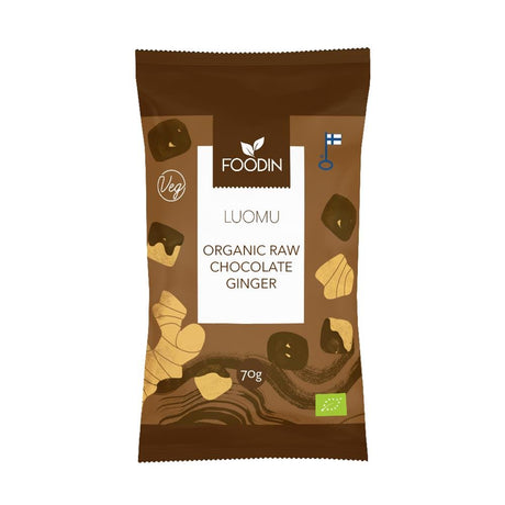 Organic Raw Chocolate Coated Ginger 70g - Greenlands Health Store