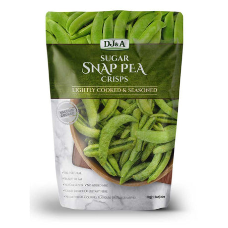 DJ & A Sugar Snap Pea Crisps 30g - Greenlands Health Store