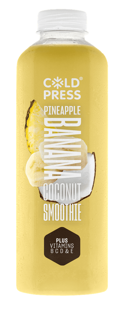 Coldpress Coconut Pineapple Banana Smoothie Plus Vitamins 750ml - Greenlands Health Store